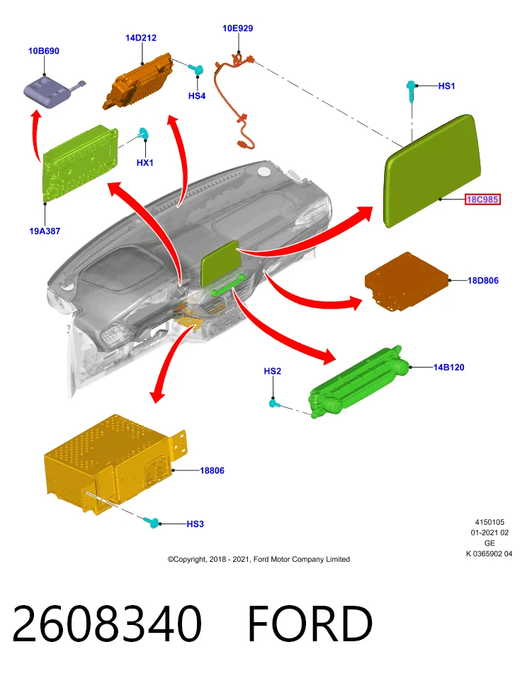 Mostrador multifuncional Ford Focus IV HP