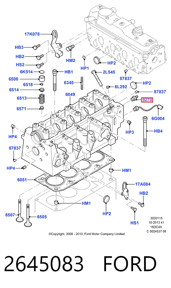 Sensor de pressão de óleo para Mazda 3 BL