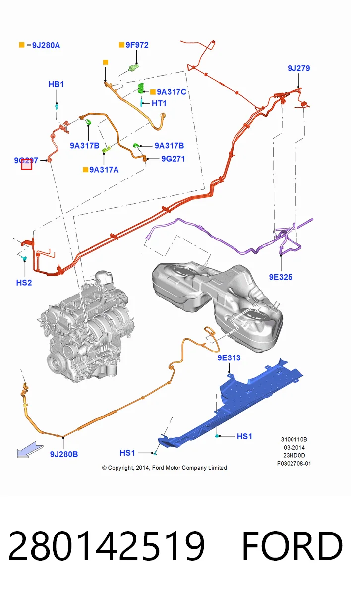 Compre Válvula de adsorvedor dos vapores de combustível Ford Mustang 6