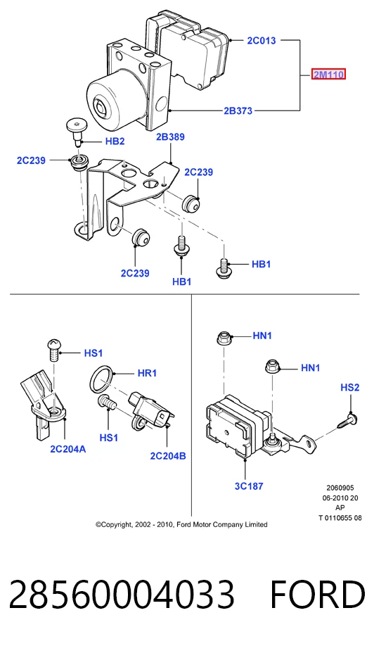 Unidade hidráulico de controlo ABS Ford C-Max  CB3