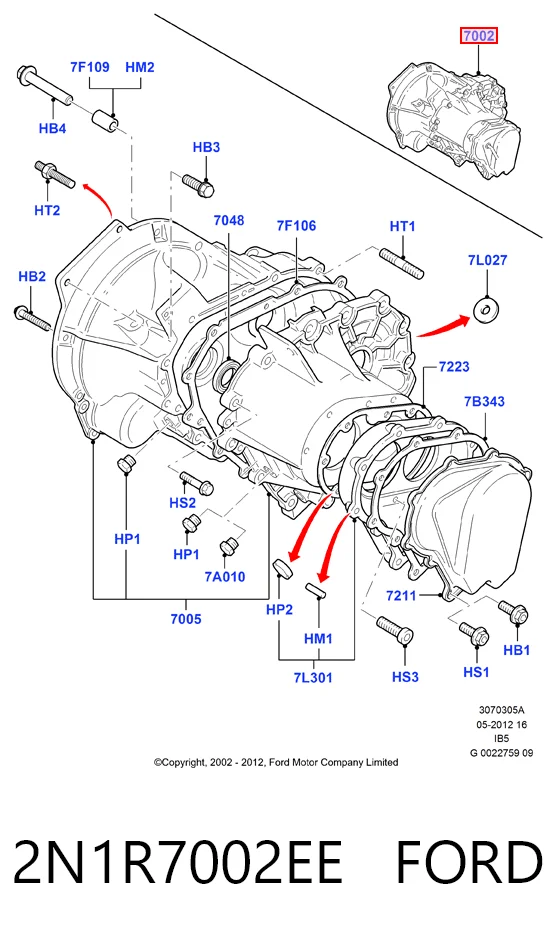 Caixa de Mudança montada (caixa mecânica de velocidades) Ford Fiesta Mk5 JH, JD