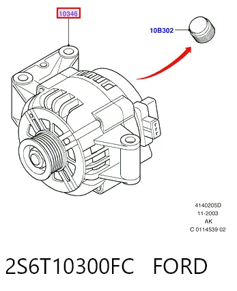 2S6T10300FC Ford Gerador
