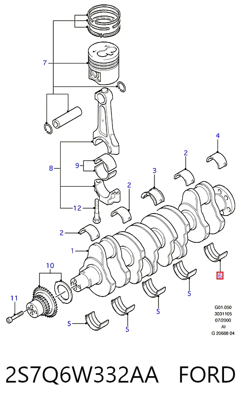 2S7Q6W332AA Ford