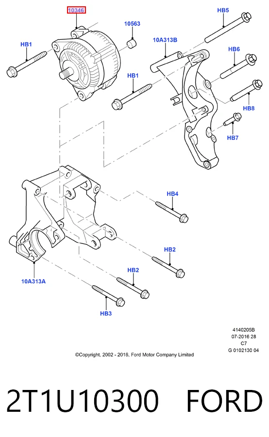 2T1U10300 Ford Gerador