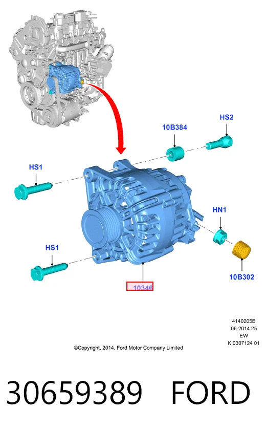 30659389 Ford Gerador