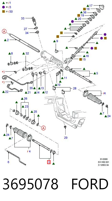 Tração de direção para Ford Ranger  ER