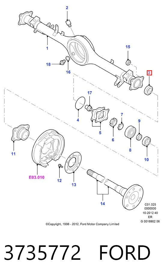 Compre 19019539 Corteco Vedação interna do semieixo do eixo traseiro