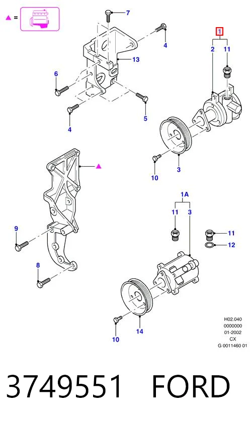  Bomba da Direção hidrâulica assistida Ford Fiesta Mk3 hatchback (GFJ) (1989 - 1995) Mk3