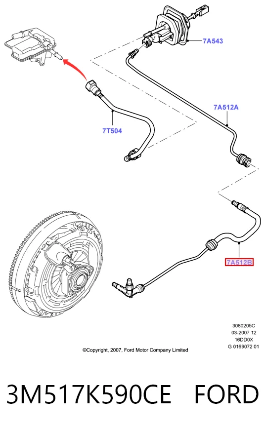 Compre Mangueira de embraiagem Ford Focus 2