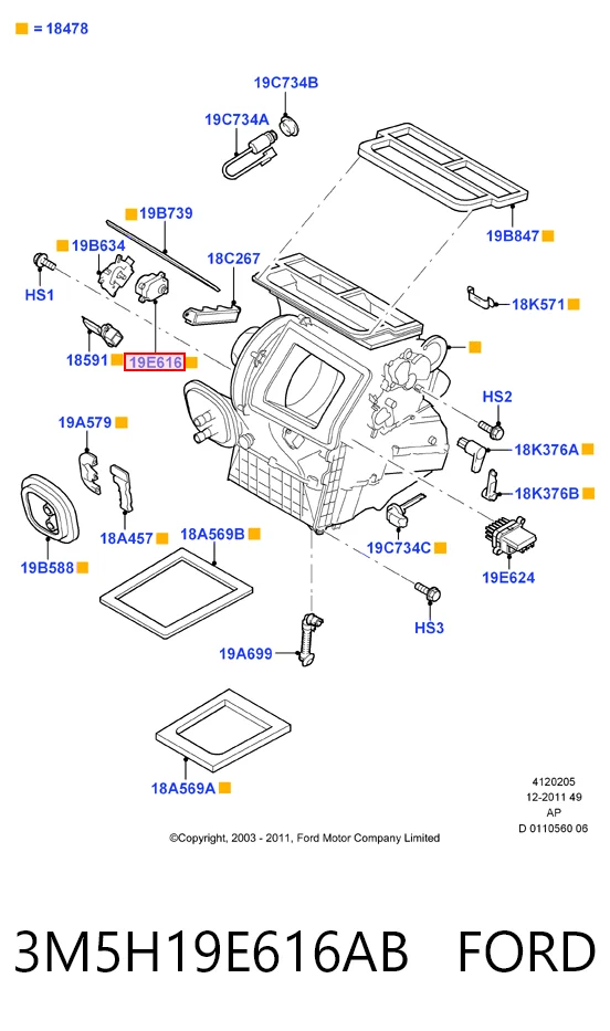 Compre Acionamento de comporta de forno Ford Focus 3