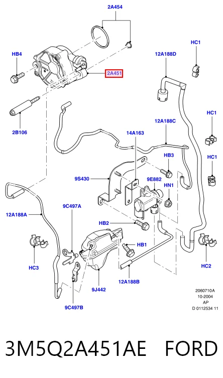  Bomba a vácuo Ford Focus II hatchback (DA, HCP, DP) (2004 - 2011) II