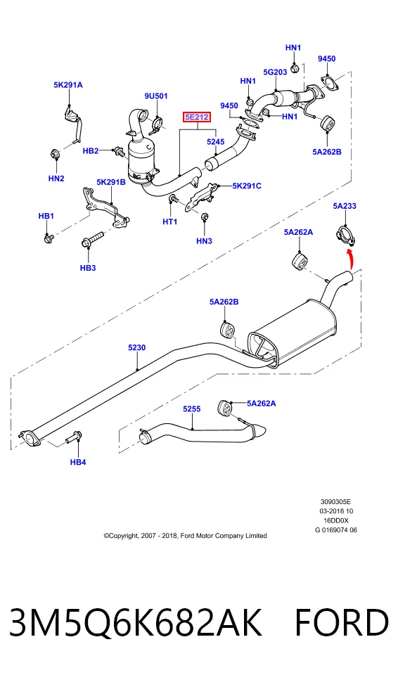 3M5Q6K682AK Ford Turbina