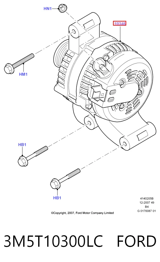 3M5T10300LC Ford Gerador