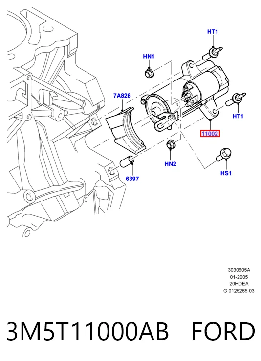 3M5T11000AB Ford Motor de arranco