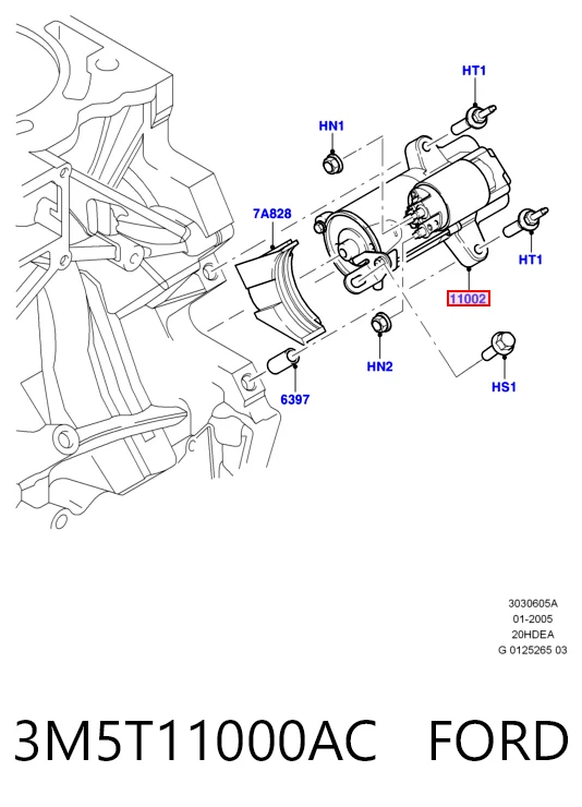 3M5T11000AC Ford Motor de arranco