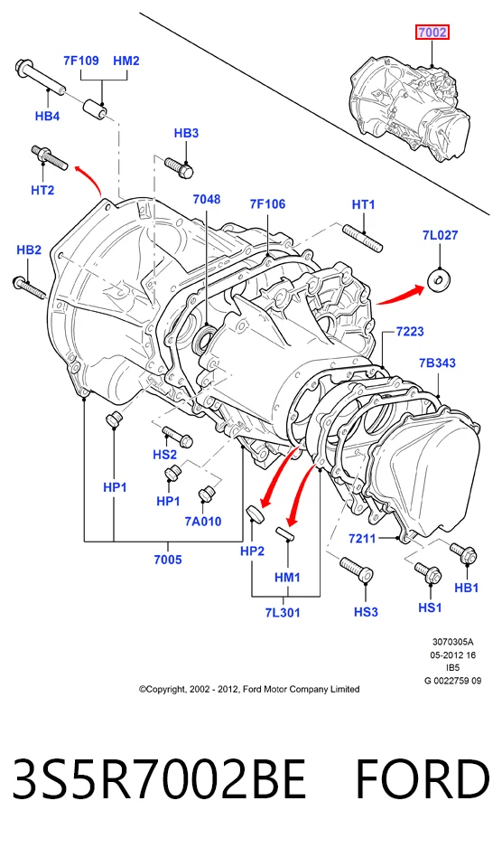 Caixa de Mudança montada (caixa mecânica de velocidades) para Ford Ka  RBT