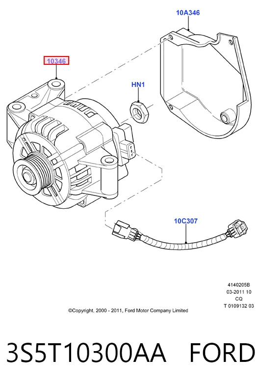 3S5T10300AA Ford Gerador