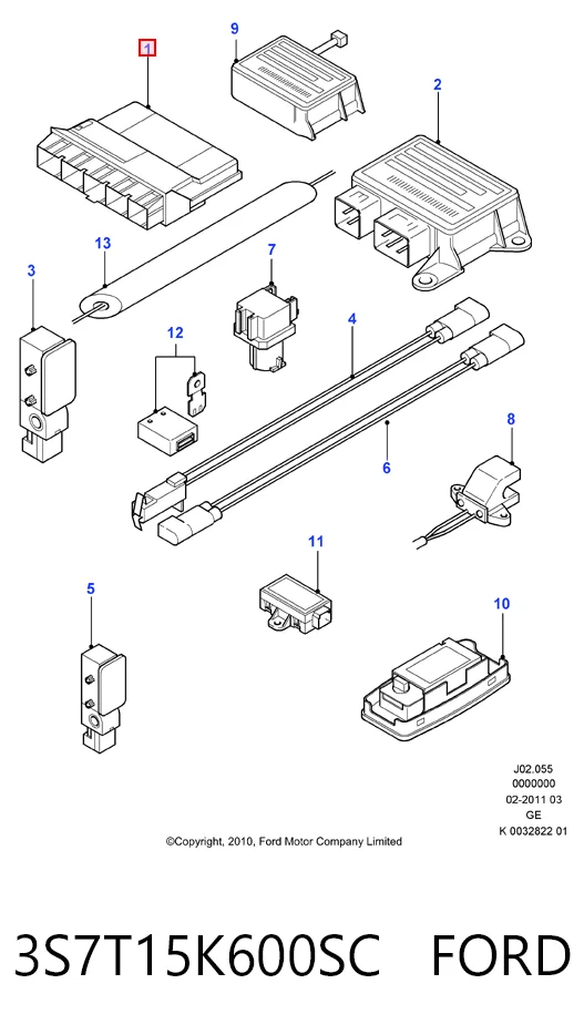 Unidade de conforto para Ford Mondeo III B5Y