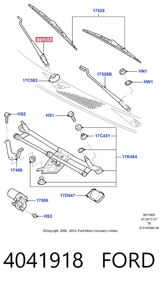 Braço de limpa-pára-brisas do pára-brisas Ford Transit  V184/5 ao melhor preço