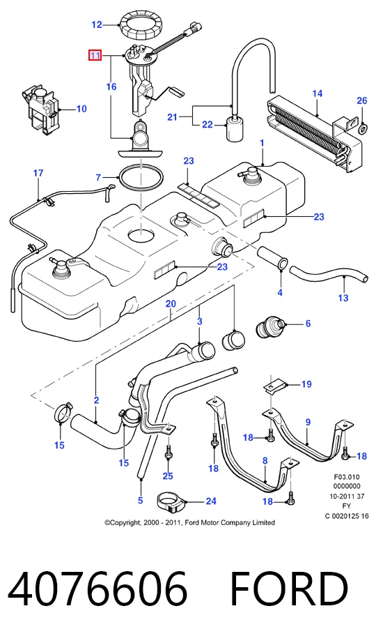 Sensor do nível de combustível no tanque Ford Transit  V184/5 ao melhor preço