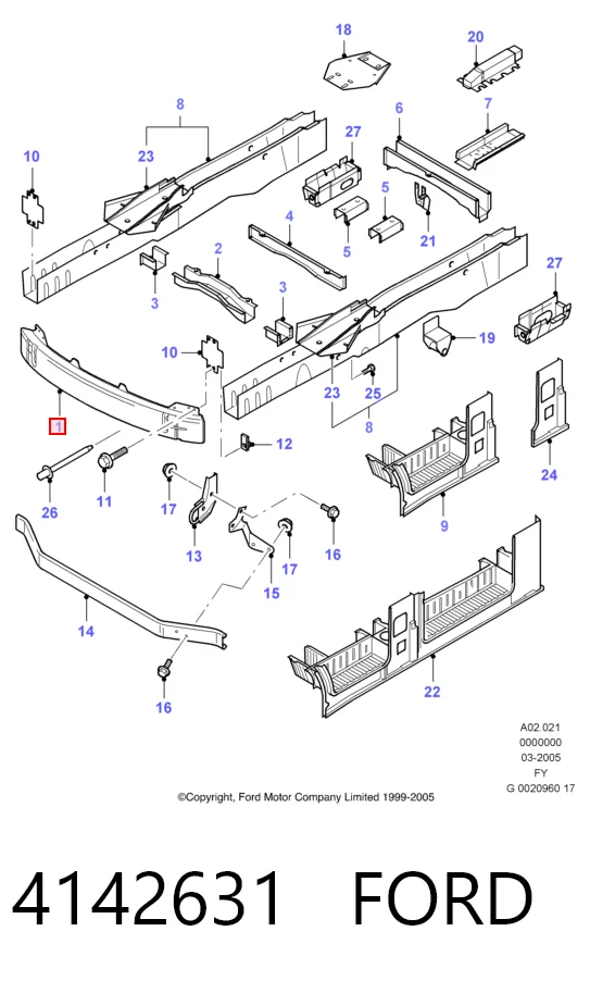 Reforçador do pára-choque dianteiro Ford Transit preço, a partir de 86,39 USD