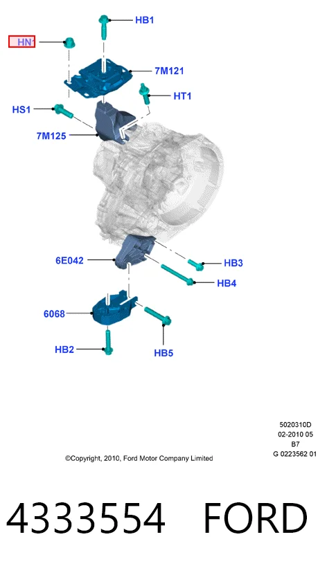 Parafuso (porca) de fixação N10272302 Bentley