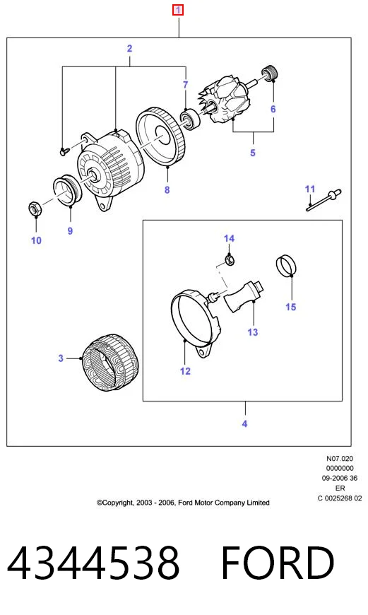 4344538 Ford Gerador