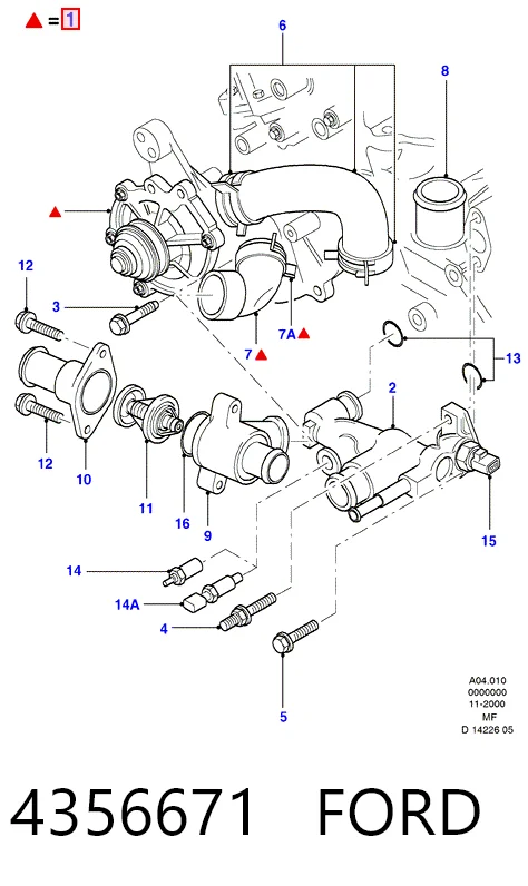 Bomba de água (bomba) de esfriamento para Ford Escape  