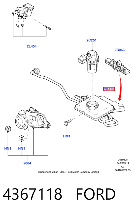  Tanque de cilindro mestre do freio (de fluido de freio) Ford Connect сaixa (TC7) (2002 - 2013) 