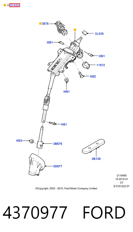 Coluna da direção Ford Connect  PU2 ao melhor preço