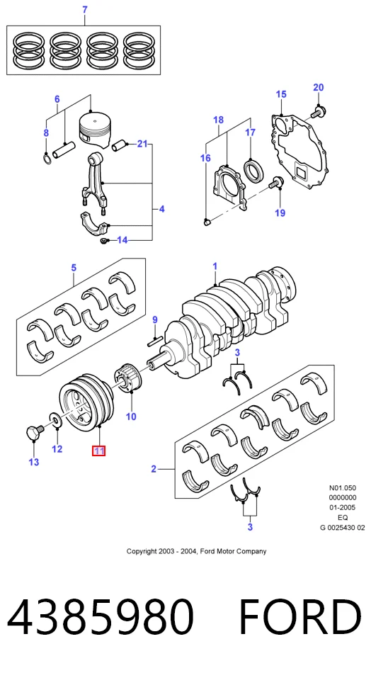 Polia de cambota para Ford Ranger  ER