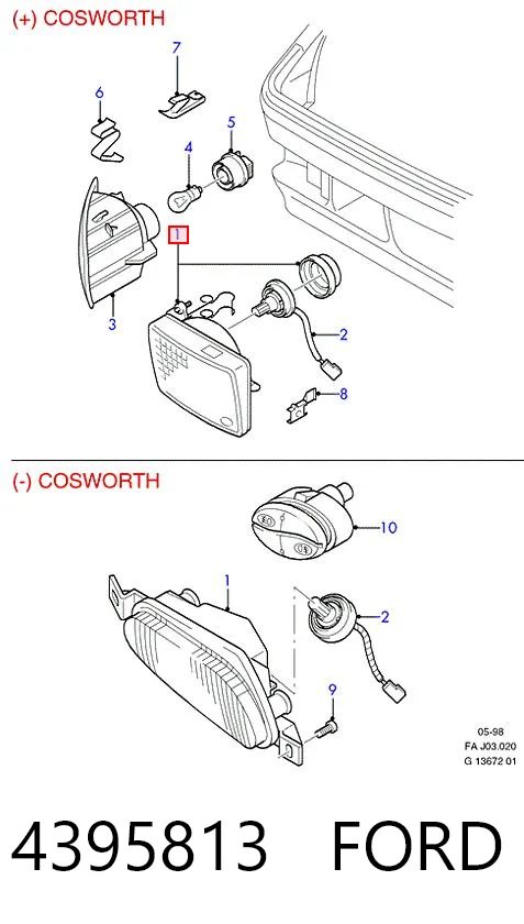 4395813 Ford Luzes de nevoeiro direitas