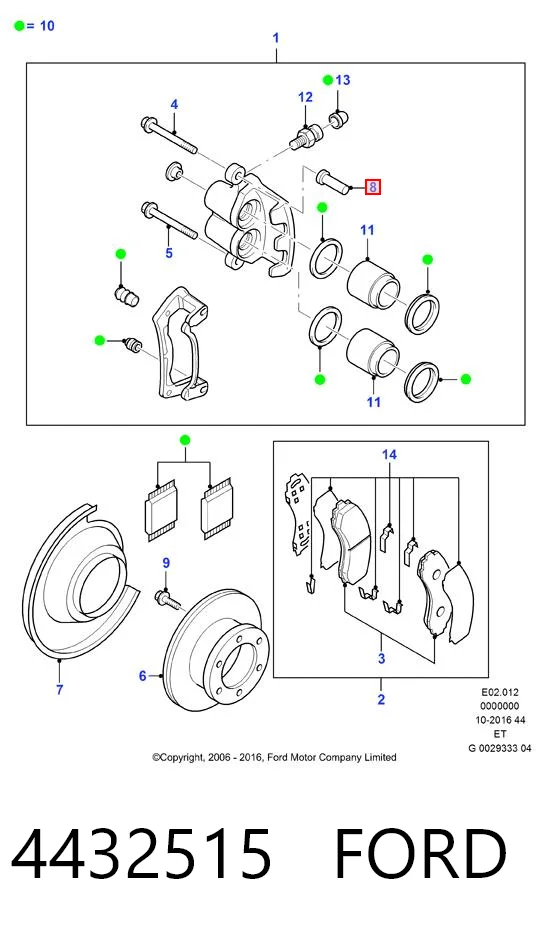 UM5133694 Mazda Guia de suporte dianteiro