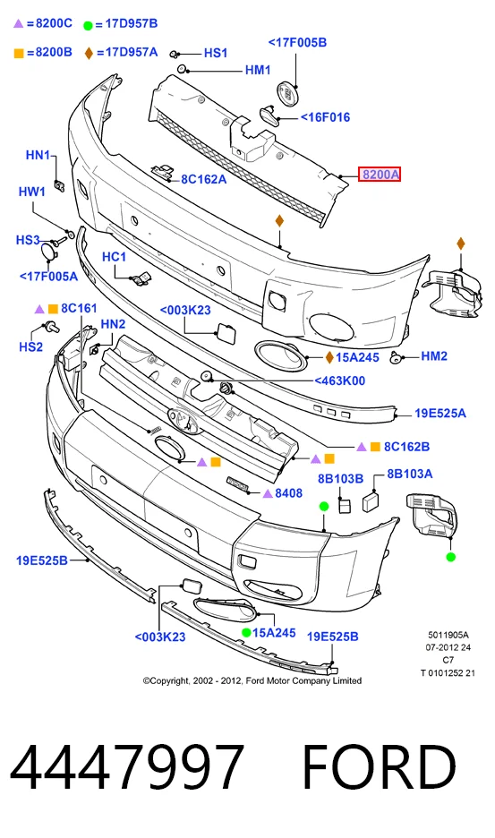  Grelha do radiador Ford Transit V сaixa (V184/5) (2000 - 2006) V
