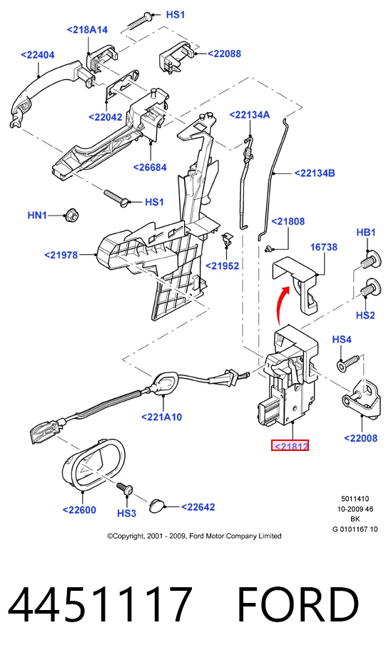 Compre Fecho da porta dianteira esquerda Ford Fiesta 