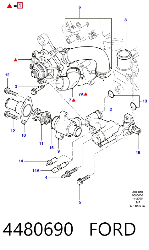 Bomba de água (bomba) de esfriamento para Ford Escape  