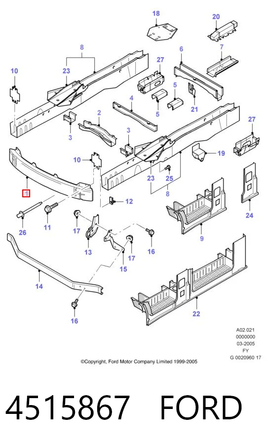 Reforçador do pára-choque dianteiro Ford Transit preço, a partir de 87,86 USD