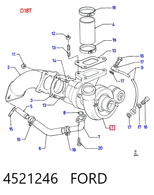 Turbina para Ford Mondeo II BFP