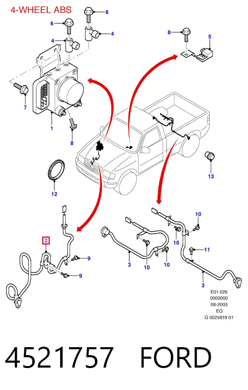 HMP6M342C204BB Hmpx Sensor ABS dianteiro direito