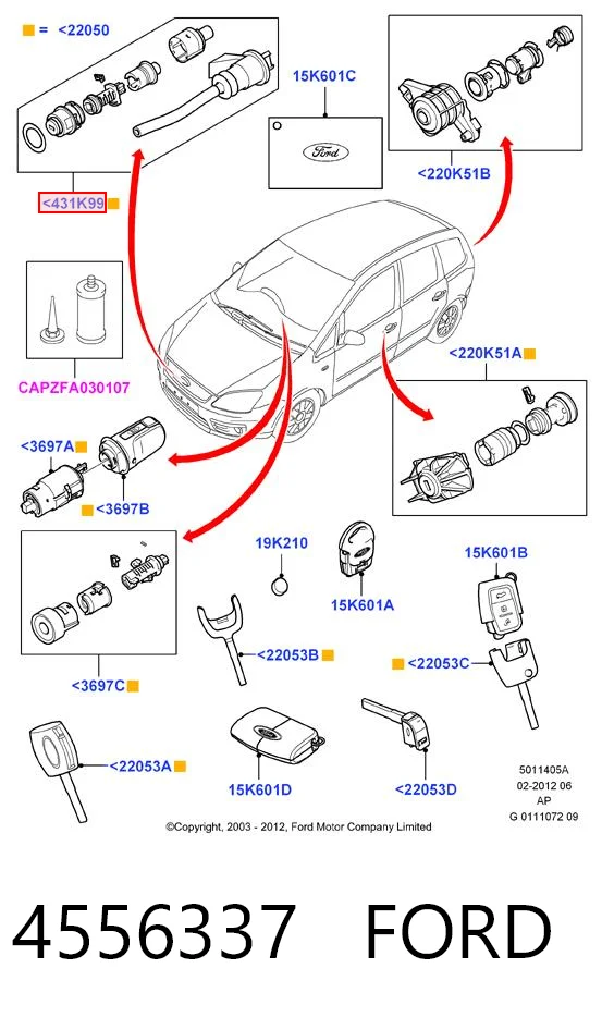 4556337 Ford Fecho da capota