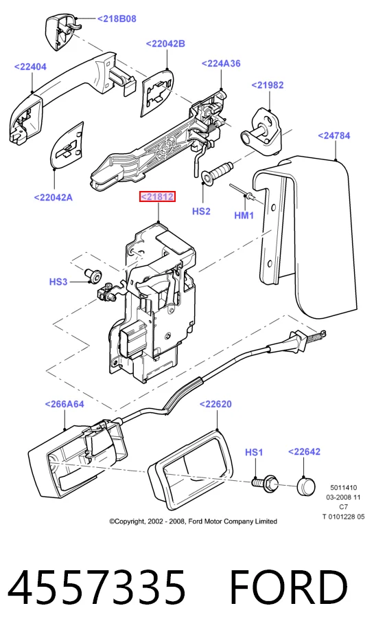 Compre Fecho da porta dianteira esquerda Ford Connect 