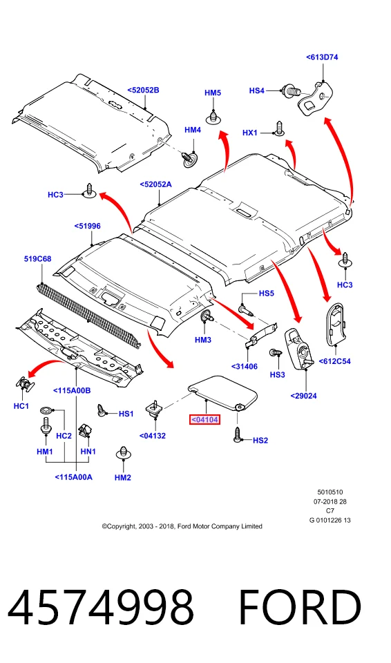 Pala contra o sol para Ford Connect TOURNEO PU2