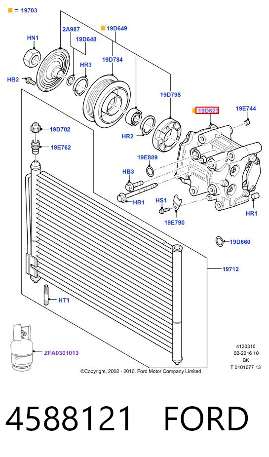 4588121 Ford Compressor de aparelho de ar condicionado