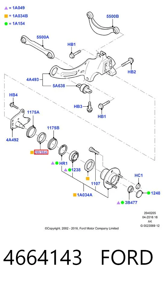 4664143 Ford Anel de ABS