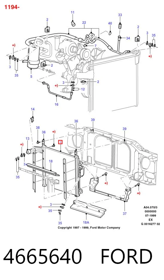  Radiador de aparelho de ar condicionado Ford Explorer SUV (2001 - 2005) 