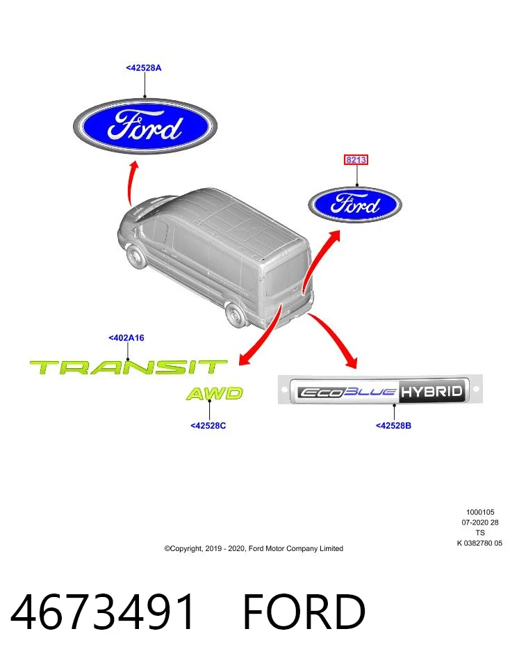 Compre Emblema de tampa de porta-malas (emblema de firma) Ford Fiesta 