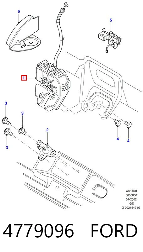 4779096 Ford Fecho de tampa de porta-malas (de 3ª/5ª porta traseira)