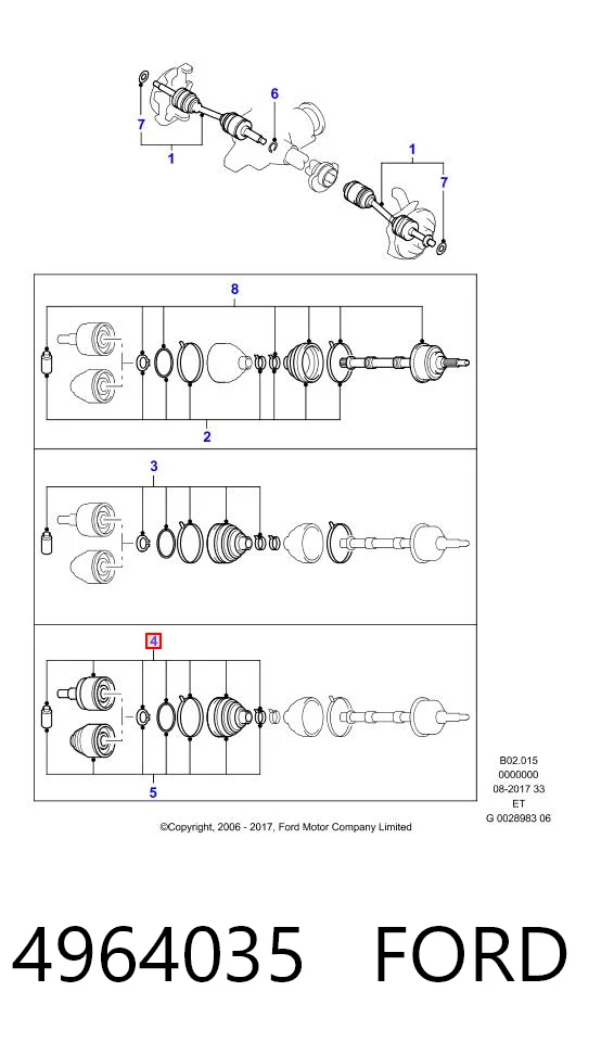 PP0122520 Mazda Junta homocinética interna dianteira direita