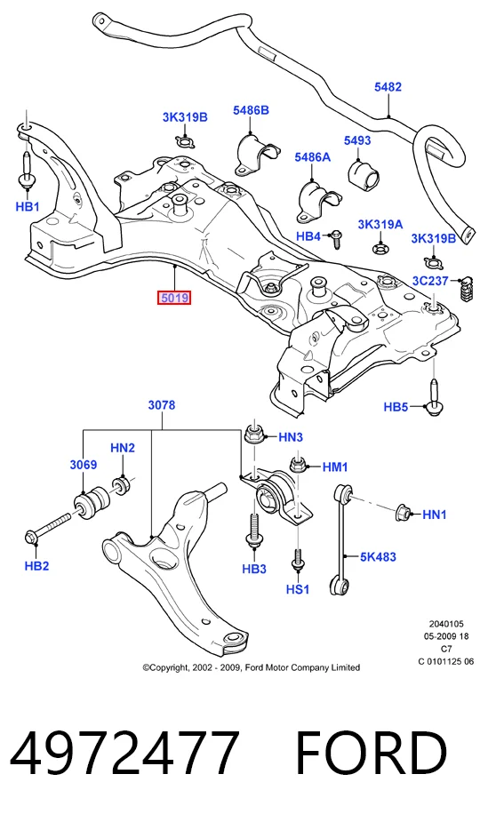 Viga de suspensão dianteira (plataforma veicular) Ford Connect preço, a partir de 172,45 USD