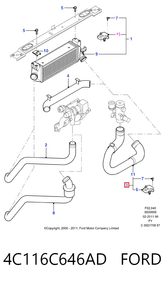Mangueira (cano derivado) de intercooler 752701 Cautex